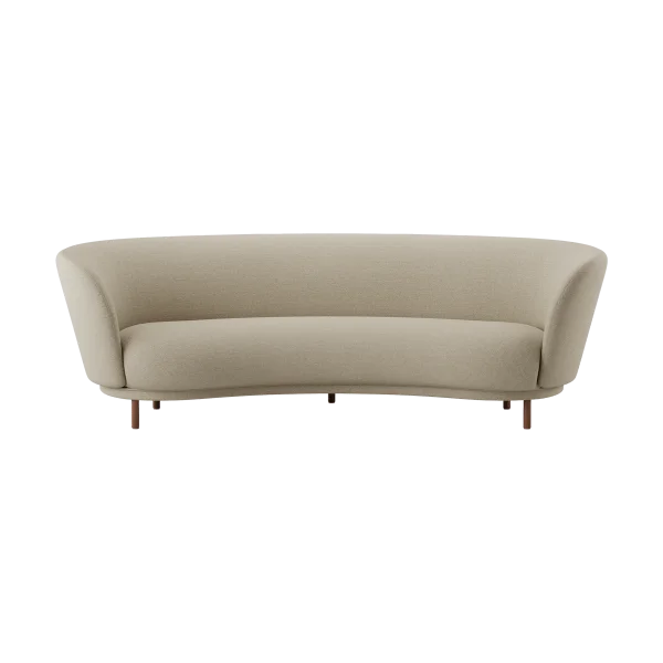 Massproductions Canapé Dandy 3 places Walnut-Ecriture 240