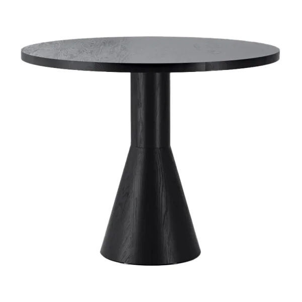 Massproductions Table à manger Draft Ø88 cm Frêne teinté noir