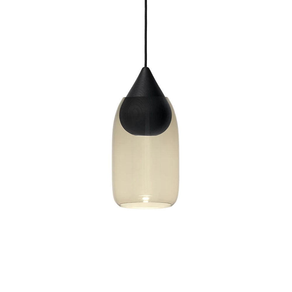 Mater Suspension Liuku Drop tilleul laqué noir smoked glass