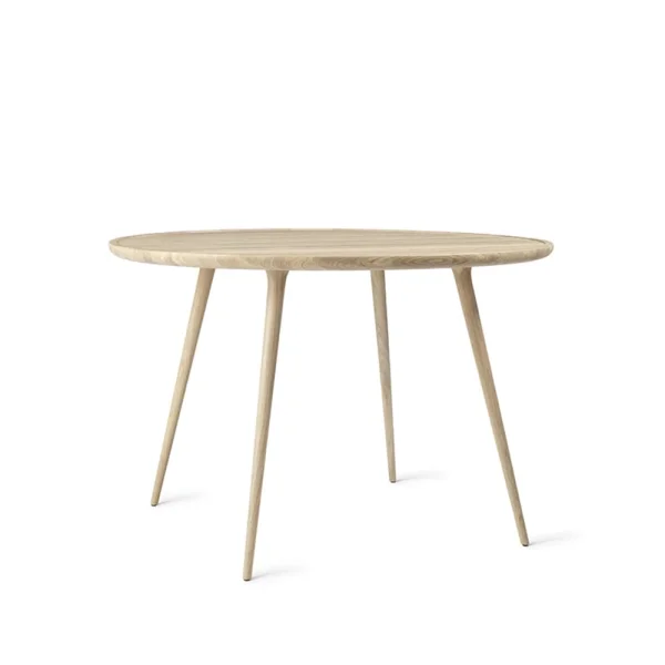 Mater Table à manger Accent ronde chêne pigmenté blanc laqué mat, ø110 cm