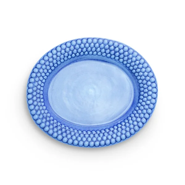 Mateus Plat ovale Bubbles 35 cm Bleu clair