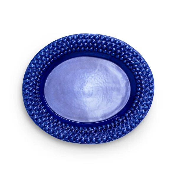 Mateus Plat ovale Bubbles 35 cm Bleu
