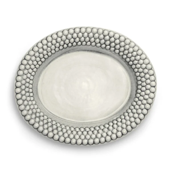Mateus Plat ovale Bubbles 35 cm Gris
