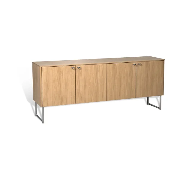 Mavis Buffet Deus 60 cm Chêne laqué mat pigment blanc