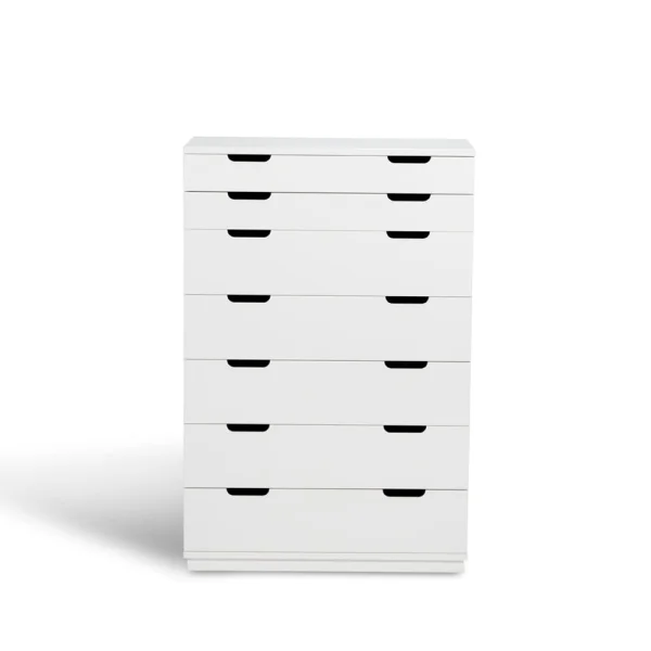 Mavis Commode Aoko 7 tiroirs Blanc laqué