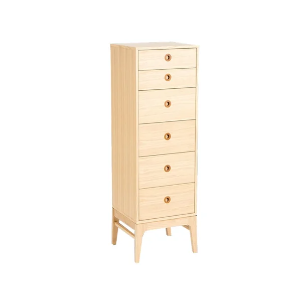 Mavis Commode étroite Höllviken Chêne blanchi pigmenté, 6 tiroirs