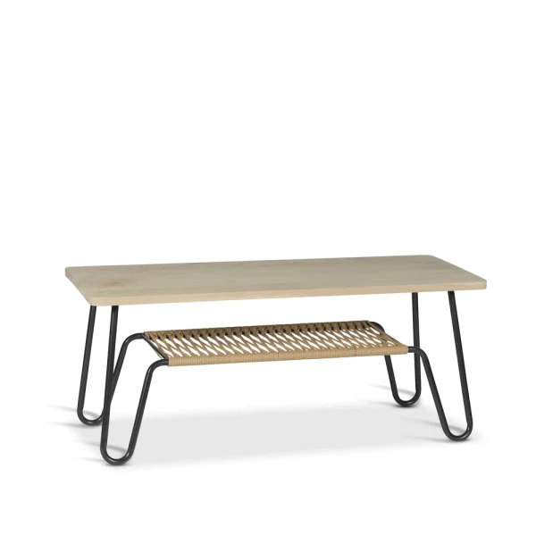 Mavis Table basse Marcel Chêne ciré rustique, 120x50