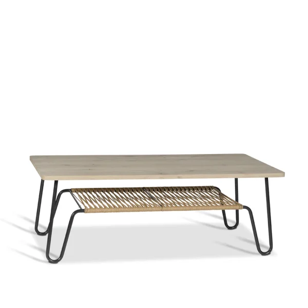 Mavis Table basse Marcel Chêne ciré rustique, 140x70