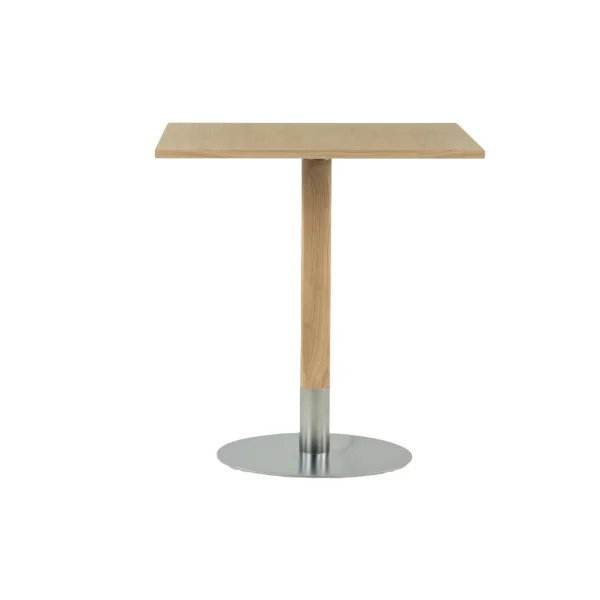 Mavis Table café Rod 70x70 cm Chêne blanchi pigmenté, finition mate laquée