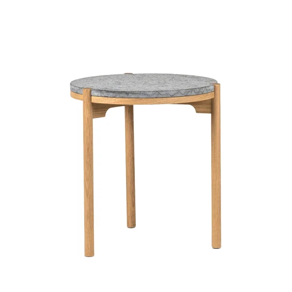Mavis Table d’appoint Dondo chêne blanchi Ø45 cm Calcaire raboté