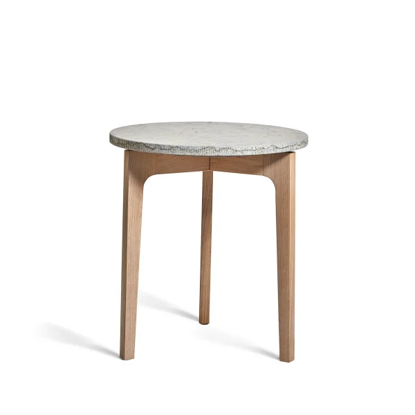 Mavis Table d’appoint Höllviken Calcaire, pieds en chêne blanchi