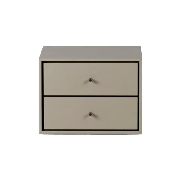 Mavis Table de chevet Volt suspendue Beige-acier inoxydable