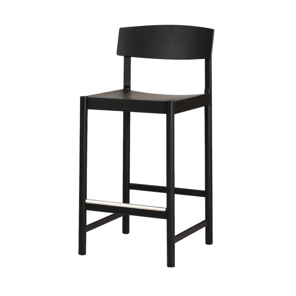 Mavis Tabouret de bar Rod 65 cm Frêne noirci