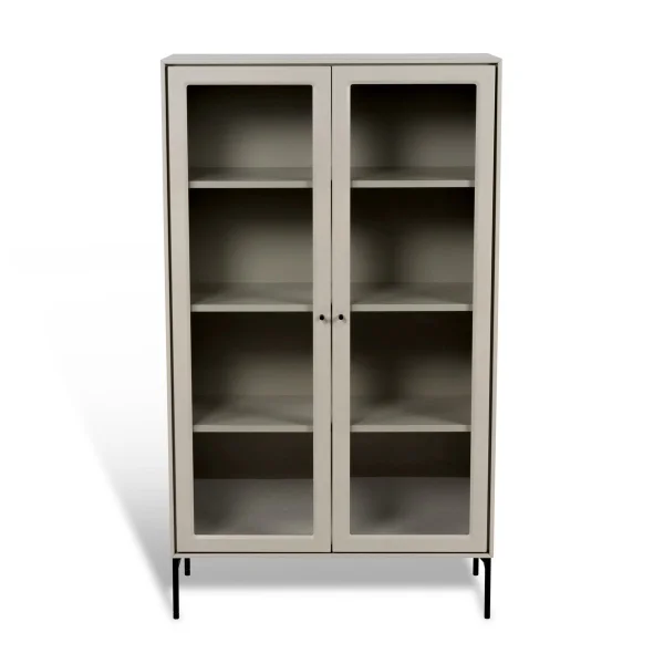 Mavis Vitrine Volt 130 cm beige Détails en noir