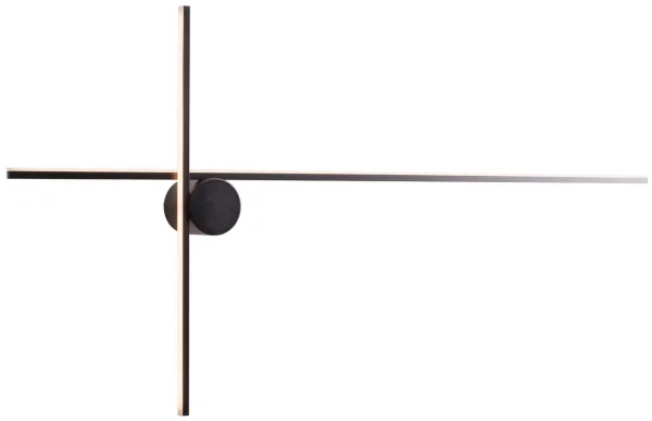 Maxlight Arne - applique murale en saillie - 90 x 6,5 x 45 cm - 15W LED inclus - IP44 - noir