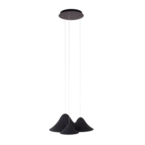 Maxlight Bellmond - lampe suspendue - Ø 60 x 200 cm - 21W LED inclus - noir et gris