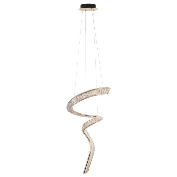 Maxlight Charm - lampe suspendue - Ø 60 x 200 cm - 60W LED inclus - or brossé