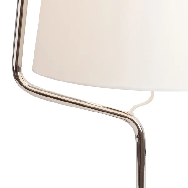 Maxlight Chicago - lampe à poser - Ø 32 x 46 cm - blanc et chrome