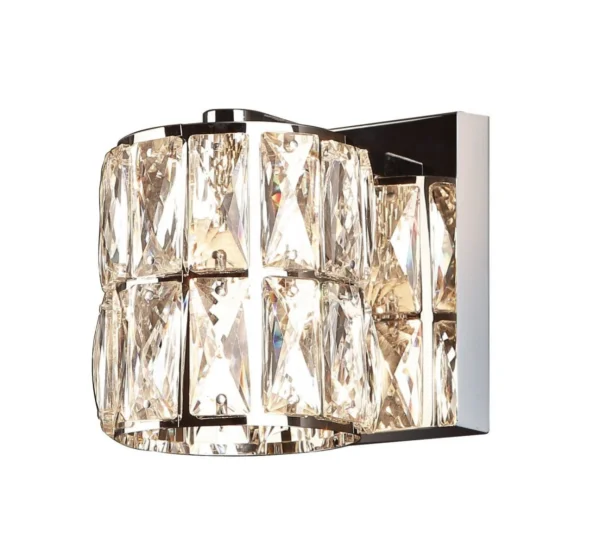 Maxlight Diamante - applique murale - 12 x 13 x 13,5 cm - chrome