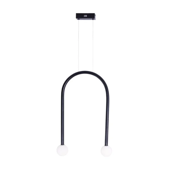 Maxlight Enigma - lampe suspendue - 40 x 180 cm - 2 x 2W LED inclus - noir