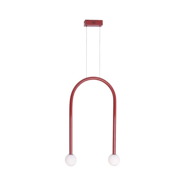 Maxlight Enigma - lampe suspendue - 40 x 180 cm - 2 x 2W LED inclus - rouge