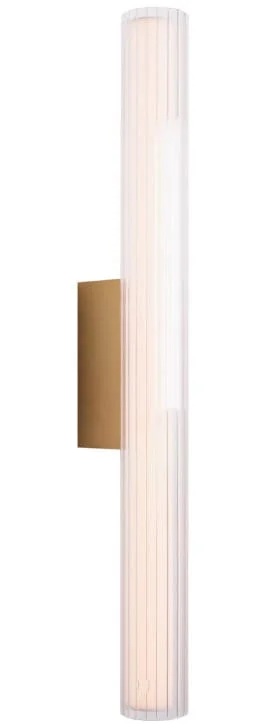 Maxlight Fayette - applique murale en saillie - 12 x 6 x 61 cm - 12W LED inclus - IP44 - or