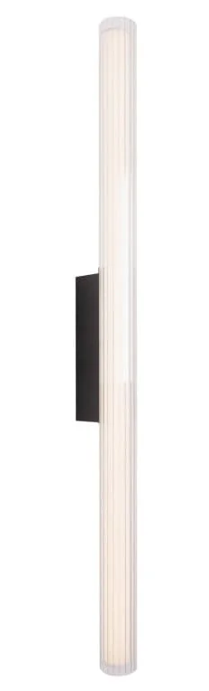 Maxlight Fayette - applique murale en saillie - 12 x 6 x 91 cm - 18W LED inclus - IP44 - noir
