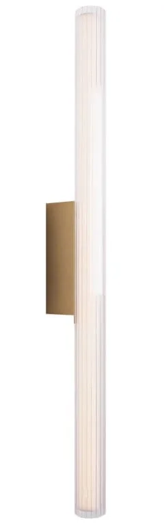 Maxlight Fayette - applique murale en saillie - 12 x 6 x 91 cm - 18W LED inclus - IP44 - or