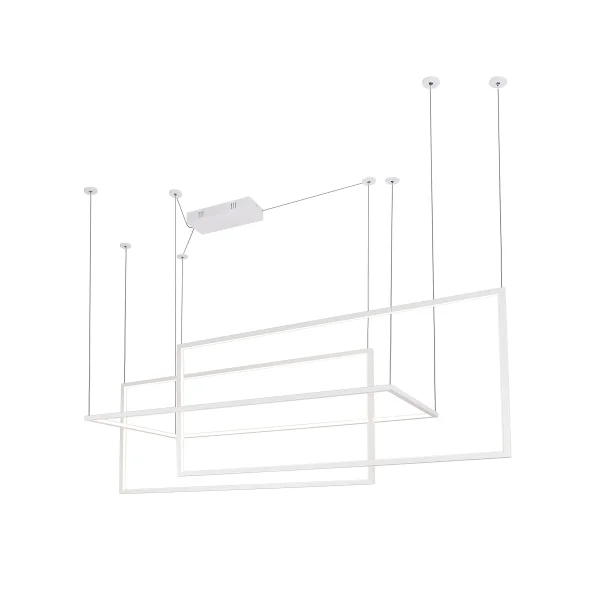 Maxlight Geometric - lampe suspendue - 145 x 180 cm - 3 x 26.6W LED inclus - blanc
