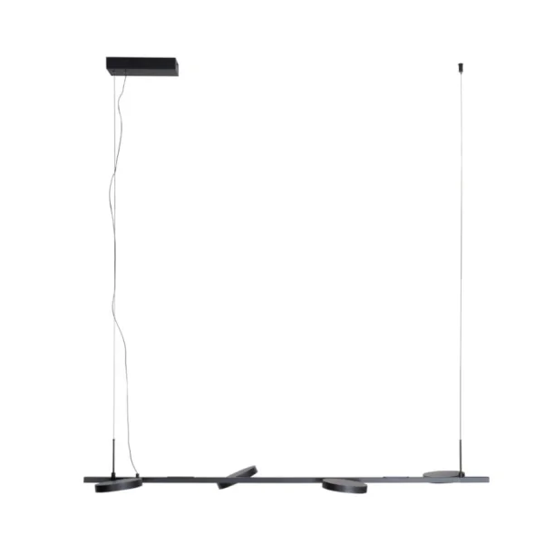 Maxlight Ibiza - lampe suspendue - 130 cm - 4 x 8W LED inclus - noir