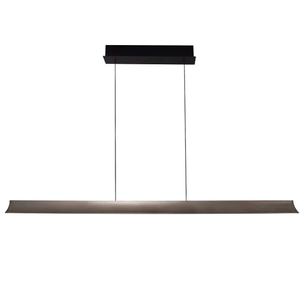 Maxlight Jo-Jo - lampe suspendue - 124 x 6 x 195 cm - 38W LED inclus - 2700K-5500K - gris et noir