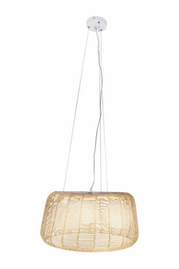 Maxlight Koshi - lampe suspendue - Ø 47 x 120 cm - blanc et brun clair
