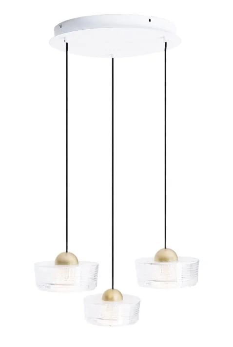 Maxlight Lipari - lampe suspendue - Ø 35 x 180 cm - 22W LED inclus - or brossé