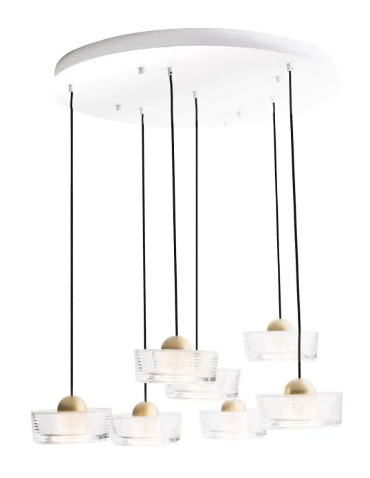 Maxlight Lipari - lampe suspendue - Ø 62 x 180 cm - 38W LED inclus - or brossé