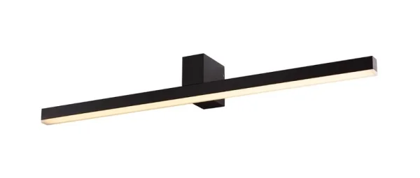 Maxlight Longbeam - lumière miroir - 60 x 7 cm - 4W LED inclus - IP54 - noir