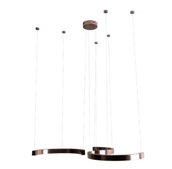 Maxlight Lotus - lampe suspendue - Ø 135 x 180 cm - 40W LED dimmable inclus - bronze brossé