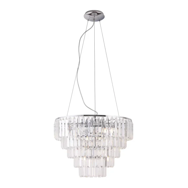 Maxlight Monaco - lampe suspendue - Ø 60 x 150 cm - chrome