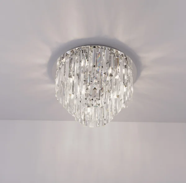 Maxlight Monaco - plafonnier - Ø 42 x 28 cm - chrome