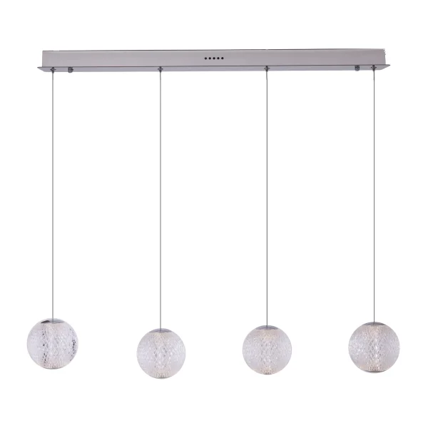 Maxlight Nobile - lampe suspendue - 82 x 10 x 150 cm - 4 x 6W LED inclus - chrome
