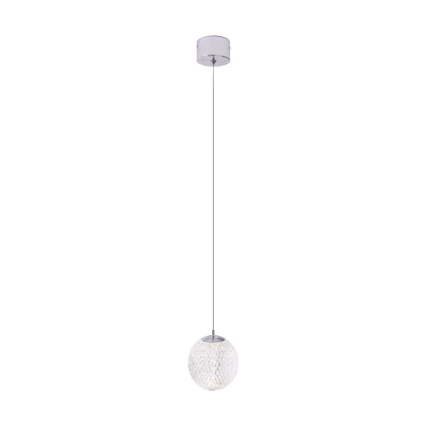 Maxlight Nobile - lampe suspendue -Ø 11,5 x 170 cm - 6W LED inclus - chrome