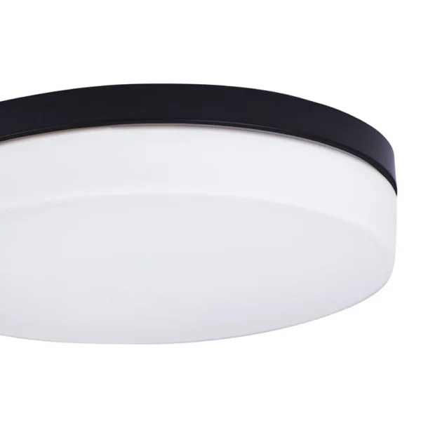 Maxlight Oda - plafonnier - Ø 40 x 9 cm - IP44 - blanc et noir