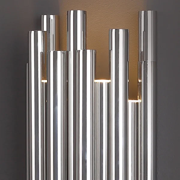 Maxlight Organic - applique murale - 10 x 19 x 43 cm - 8 x 1W LED inclus - chrome