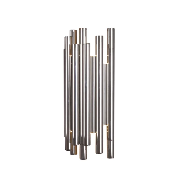 Maxlight Organic - applique murale - 19 x 10 x 43 cm - 8 x 1W LED dimmable inclus - chrome