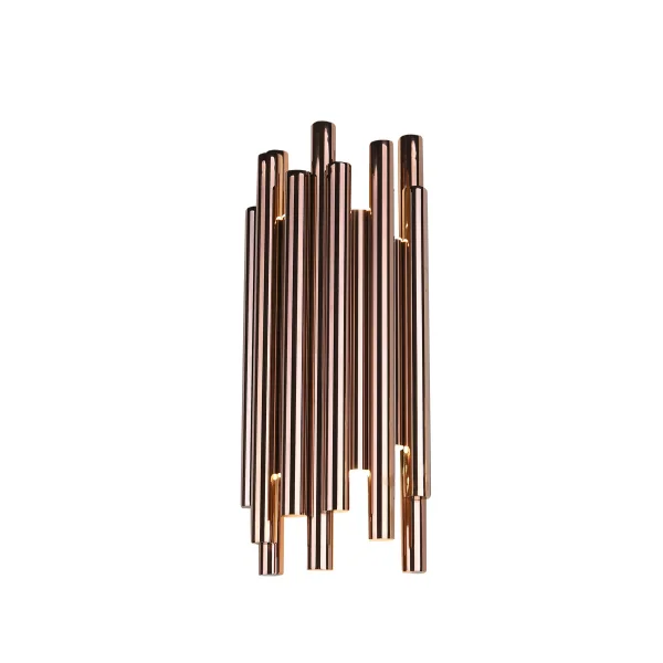 Maxlight Organic - applique murale - 19 x 10 x 43 cm - 8 x 1W LED dimmable inclus - cuivre