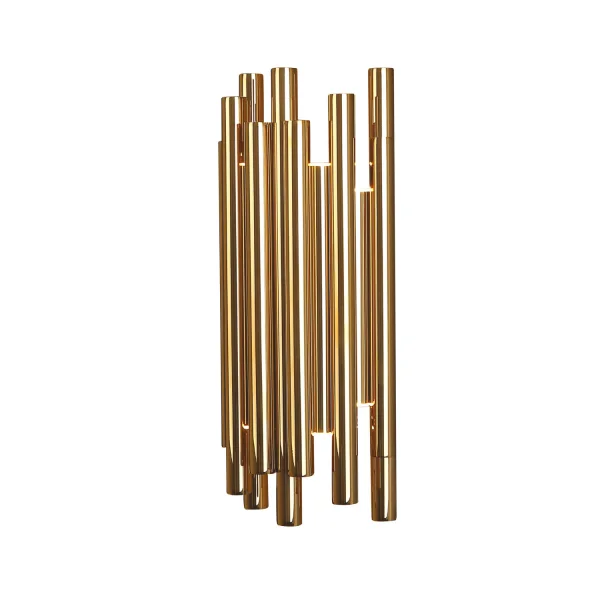 Maxlight Organic - applique murale - 19 x 10 x 43 cm - 8 x 1W LED dimmable inclus - or
