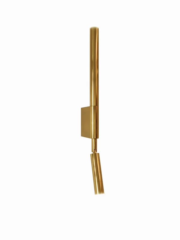 Maxlight Organic H - applique murale en saillie - 10 x 47 cm - 2 x 1W LED inclus - or