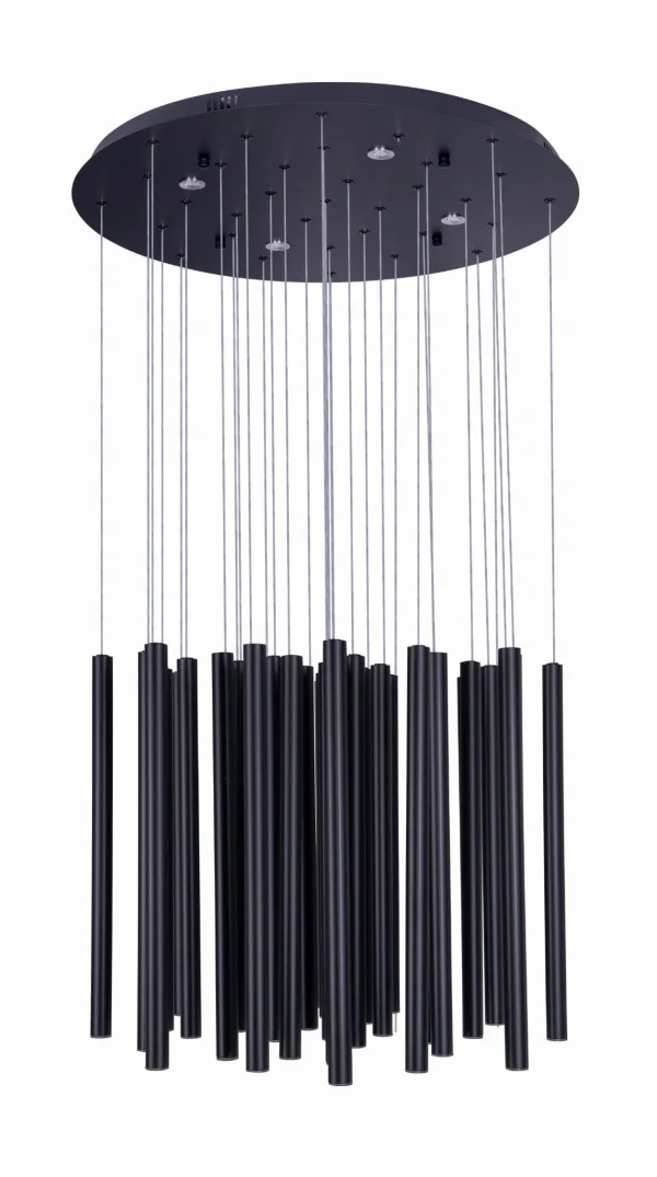 Maxlight Organic - lampe suspendue - Ø 62 x 180 cm - 33 x 1W + 4 x 3W LED dimmable inclus - noir