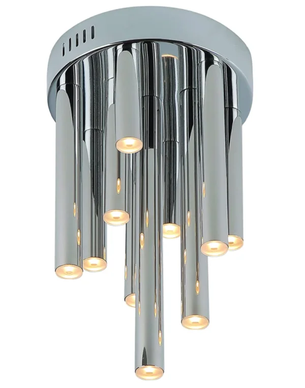 Maxlight Organic - plafonnier - Ø 20 x 34 cm - 10 x 1W LED dimmable inclus - chrome
