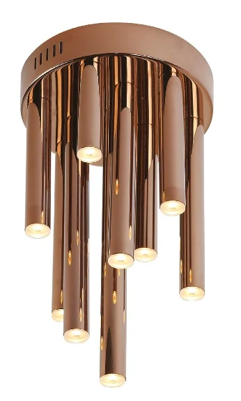Maxlight Organic - plafonnier - Ø 20 x 34 cm - 10 x 1W LED dimmable inclus - cuivre