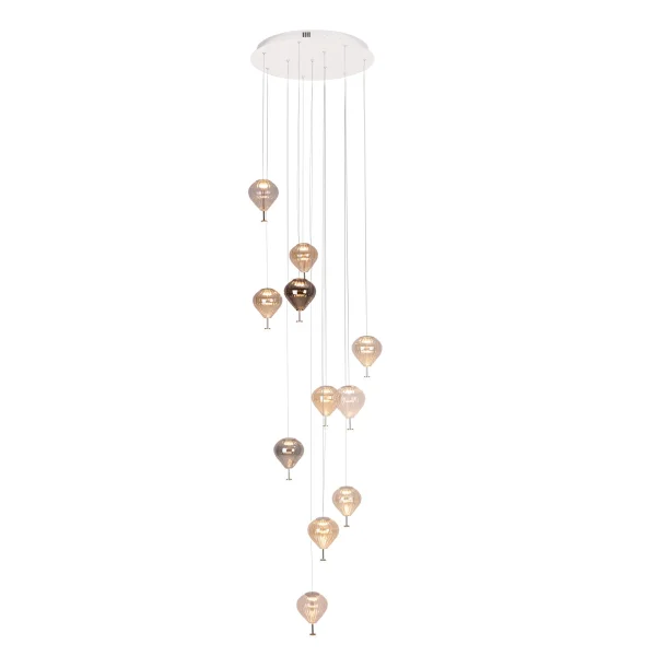 Maxlight Palloncini - lampe suspendue - Ø 45 x 220 cm - 11 x 6W LED inclus - multicolore